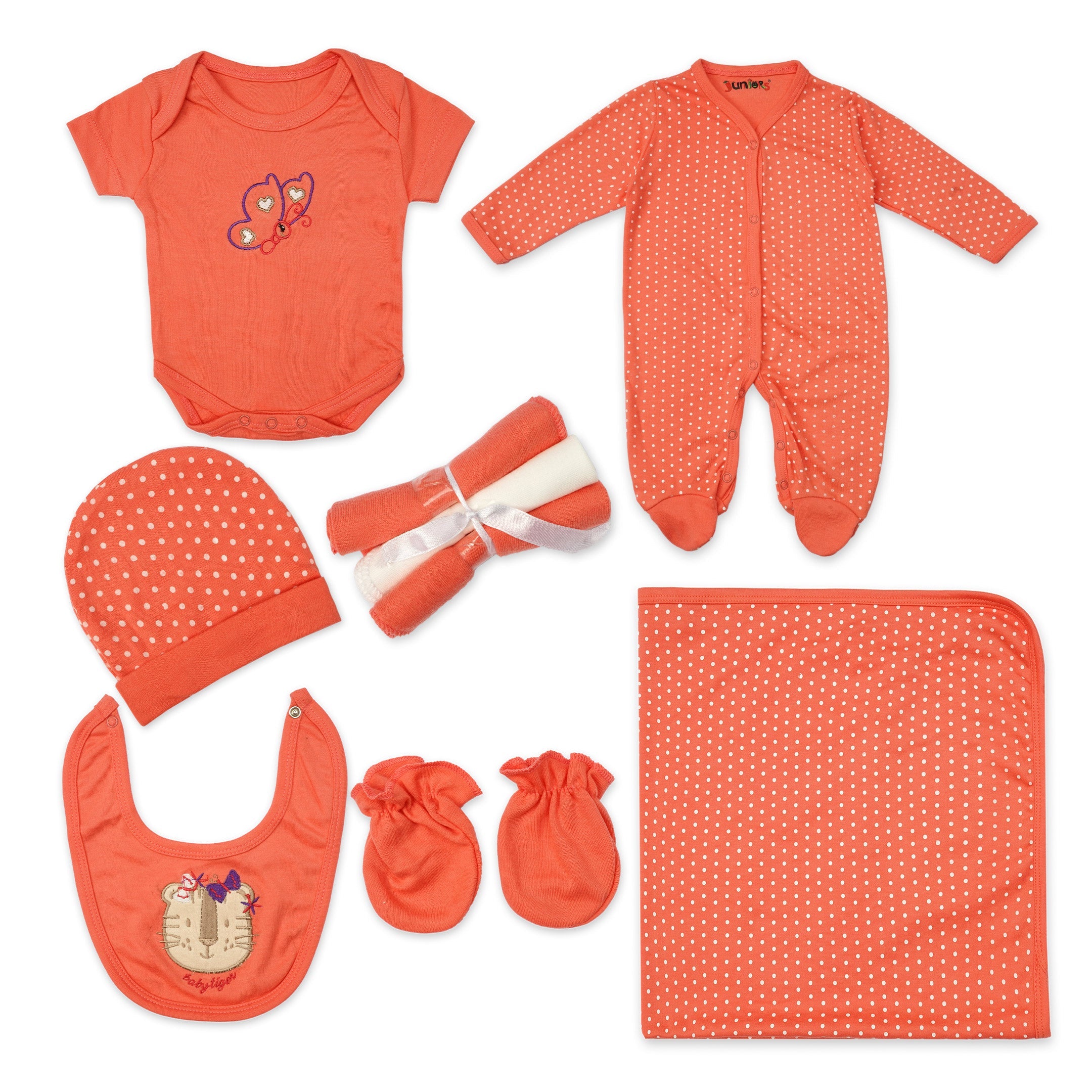Little Star Starter Gift Set 8Pcs Tiger Peach Baby