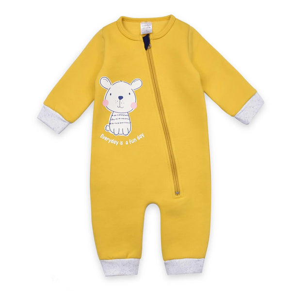 Cuddle & Cradle Baby Fleece Romper (Yellow)