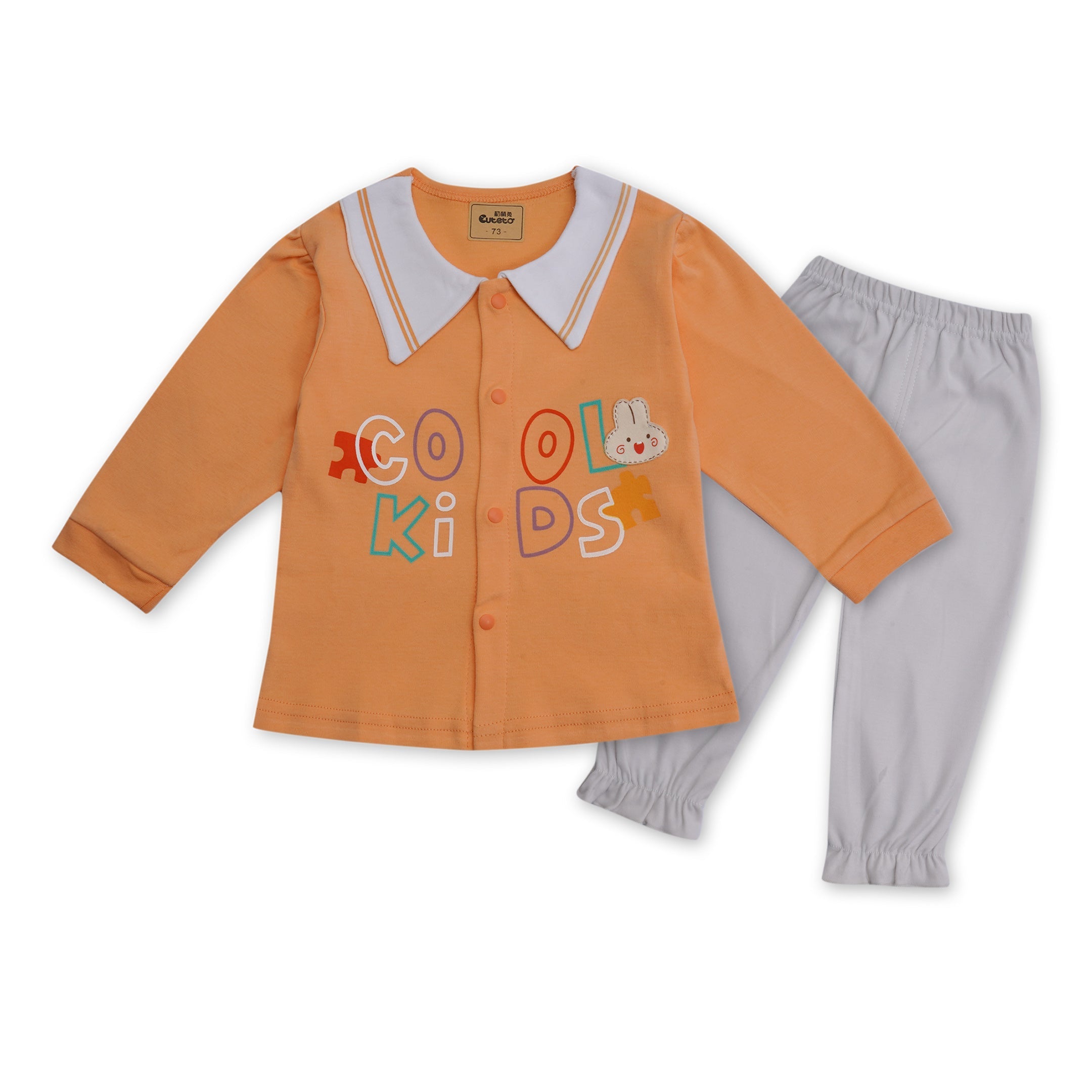 Baby Night Suit Set Cool Orange Sunshine Baby