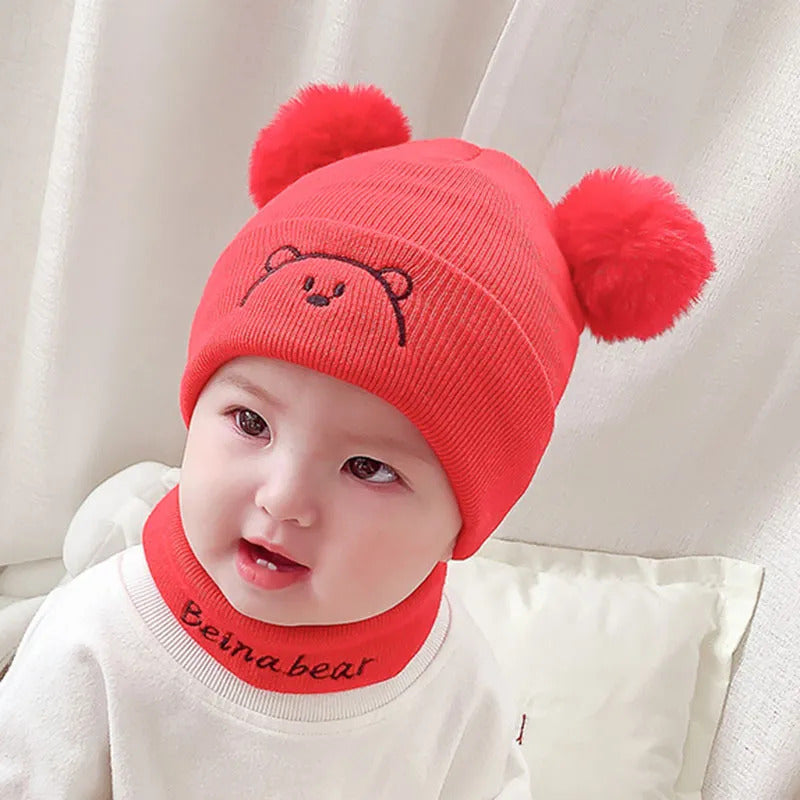 Red best sale baby cap