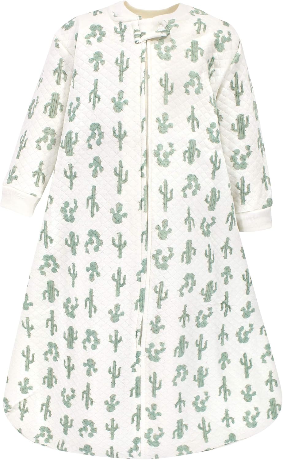 Baby Premium Quilted Long Sleeve Sleeping Bag Swaddle Cactus White S