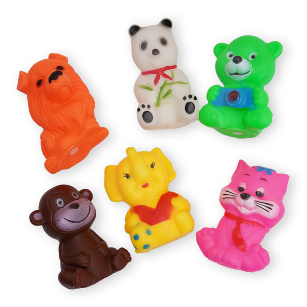 Baby Bath Toys 6Pcs Multicolor Animals - Sunshine