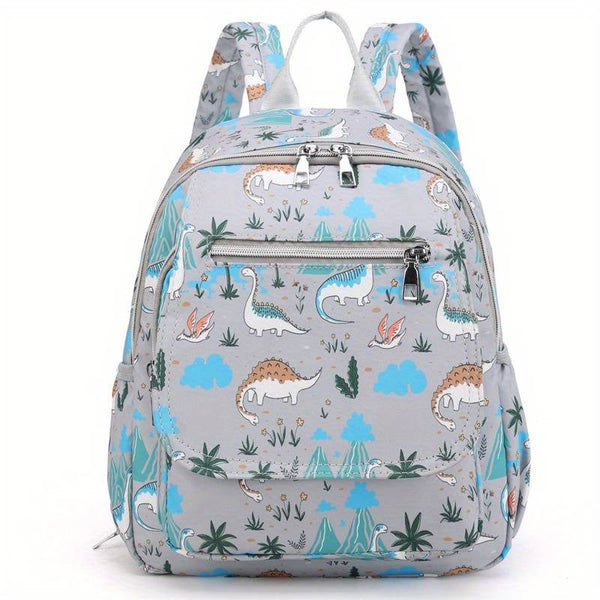 Waterproof Baby Diaper Backpack Dino Grey - Sunshine