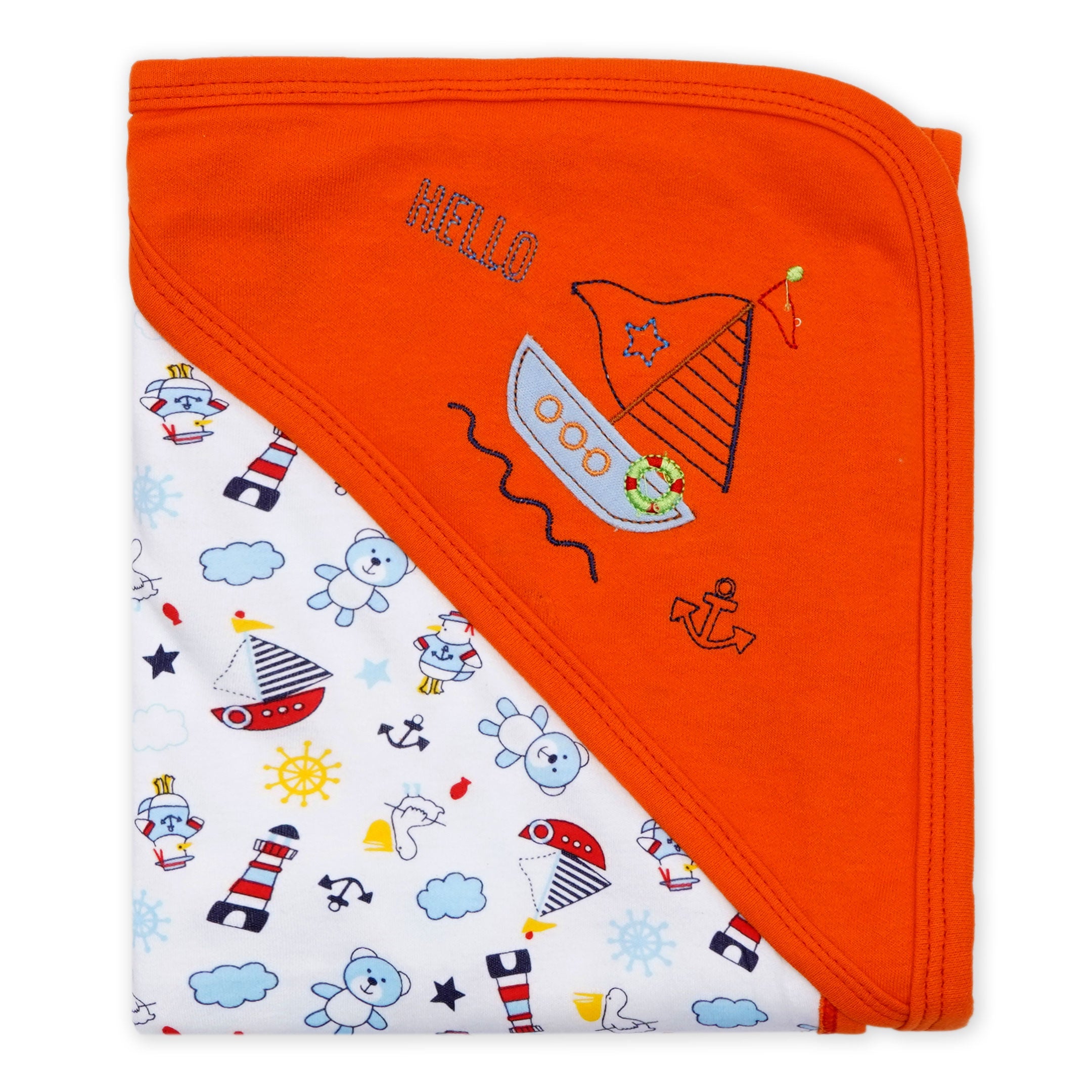 Baby Wrapping Sheet Orange Boat Sunshine Baby
