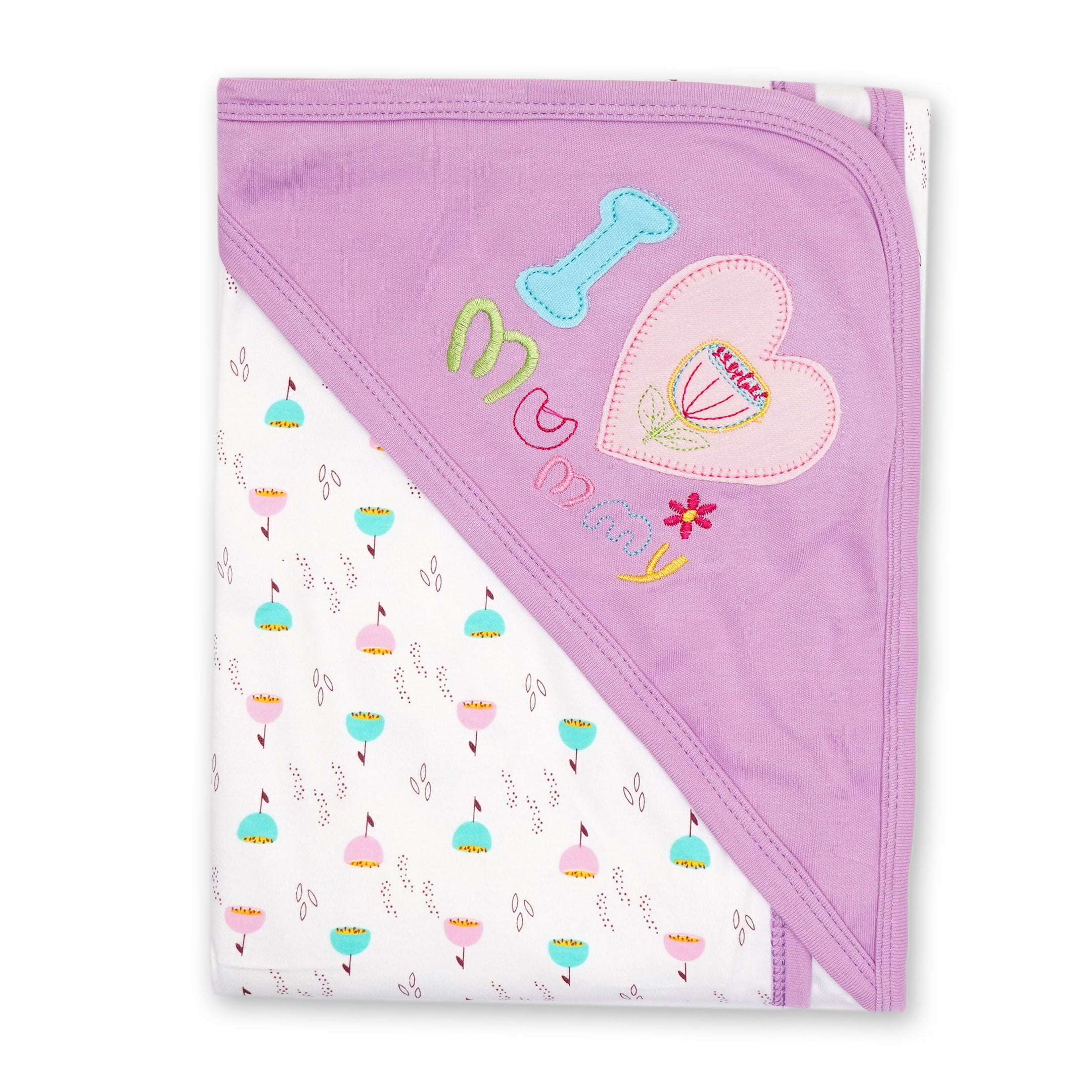 Baby Wrapping Sheet Purple Love Mommy Sunshine Baby