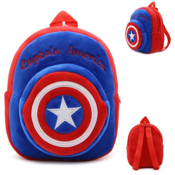 Baby Character Plush Backpack Captain America Red - Sunshine