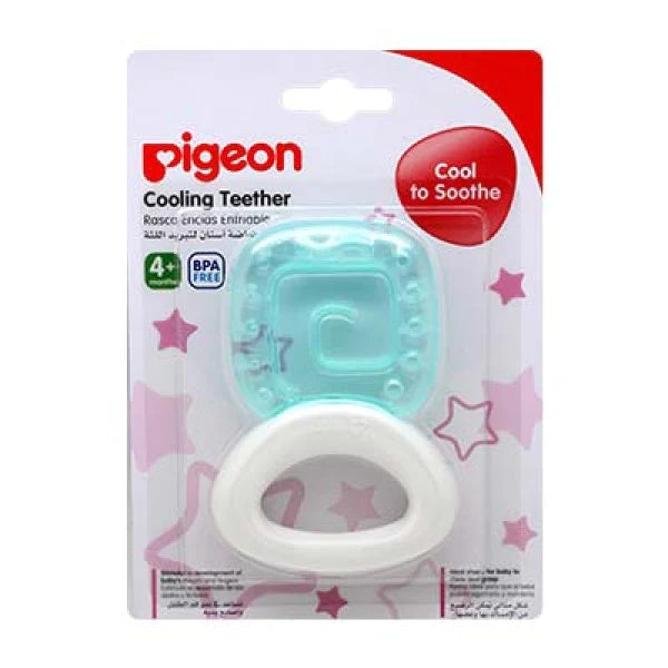 Pigeon Cooling Teether Square Blue