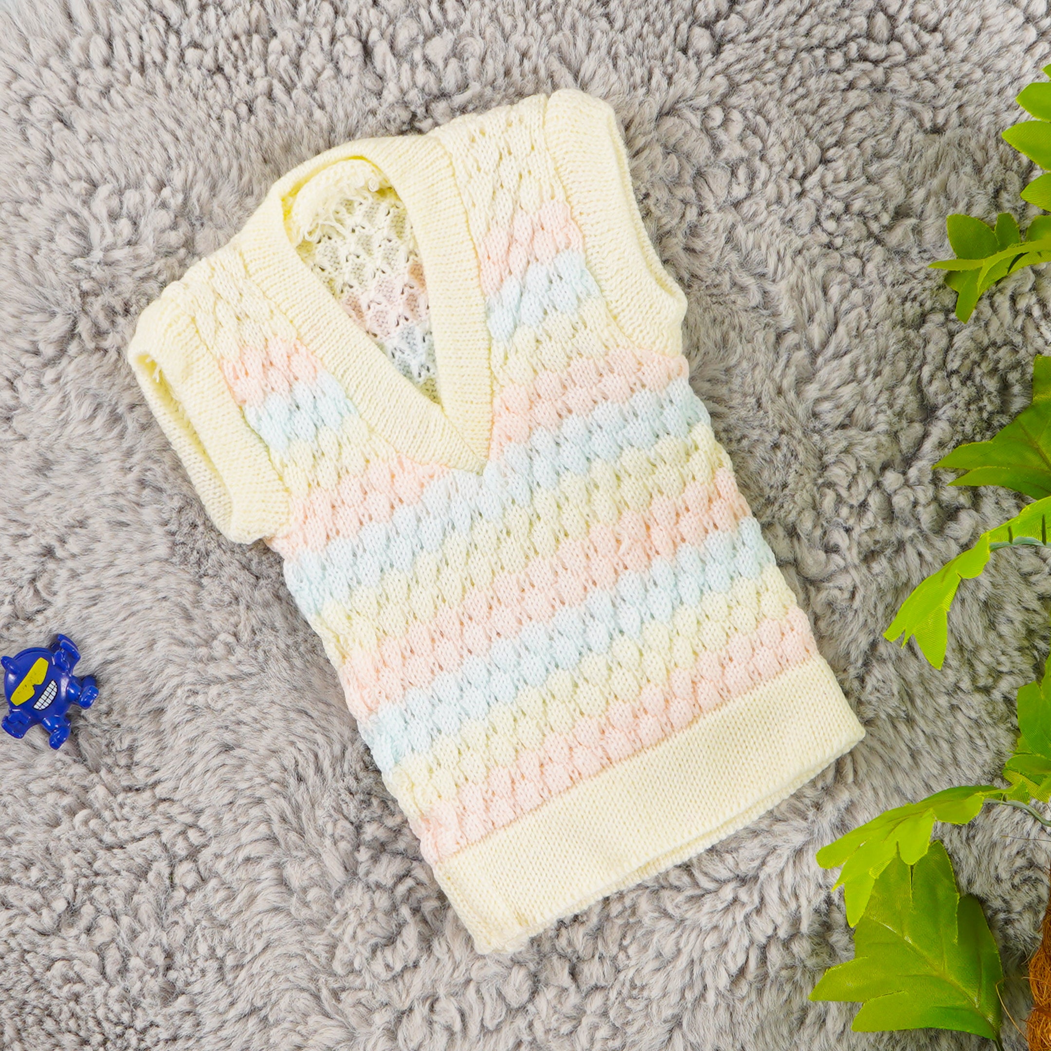 Add to Bag Sleeveless Sweater – Yellow – winterwear babypl