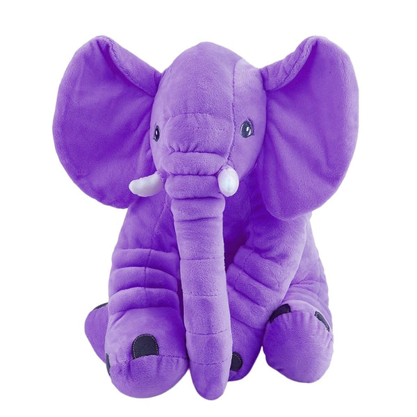 Little Sparks Stuffed Elephant Baby Pillow Dark Purple