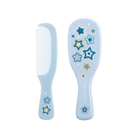 Canpol Babies Brush And Comb With Soft Natural Bristles Newborn Baby Blue