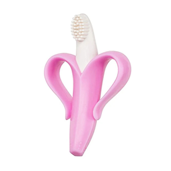 Baby Banana Bendable Training Toothbrush/Teether (Infant) Pink - Sunshine