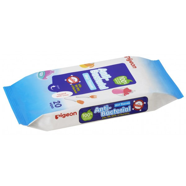 PIGEON ANTI-BACTERIAL WET TISSUE, 20S