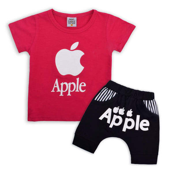 Little Sparks Apple Baby Suit Dark Pink