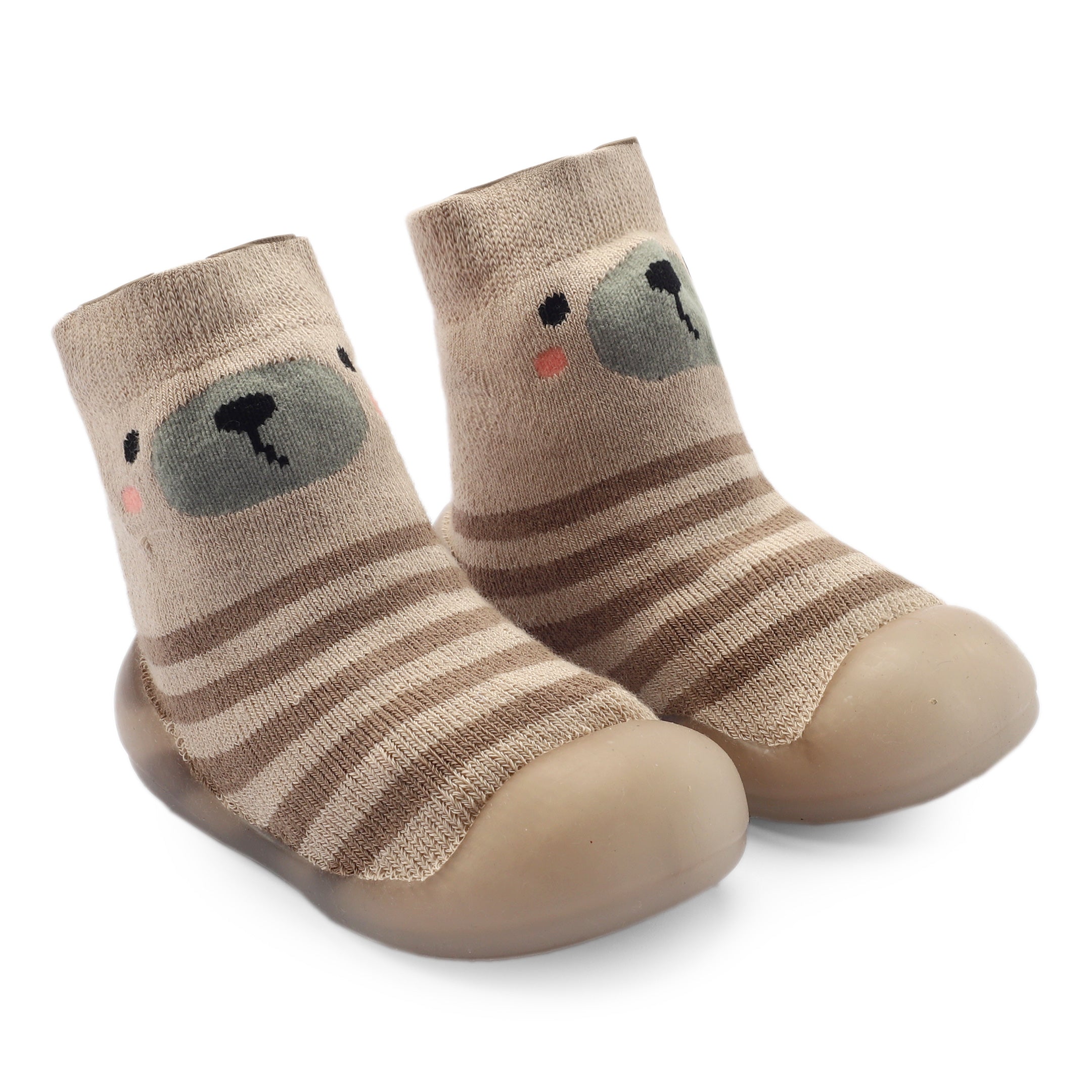 Explore Collection Baby Grip Shoes Panda Beige| Cute Baby Cl - Main Image