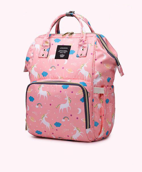 Baby Diaper Bag (Waterproof) Unicorn Pink - Sunshine