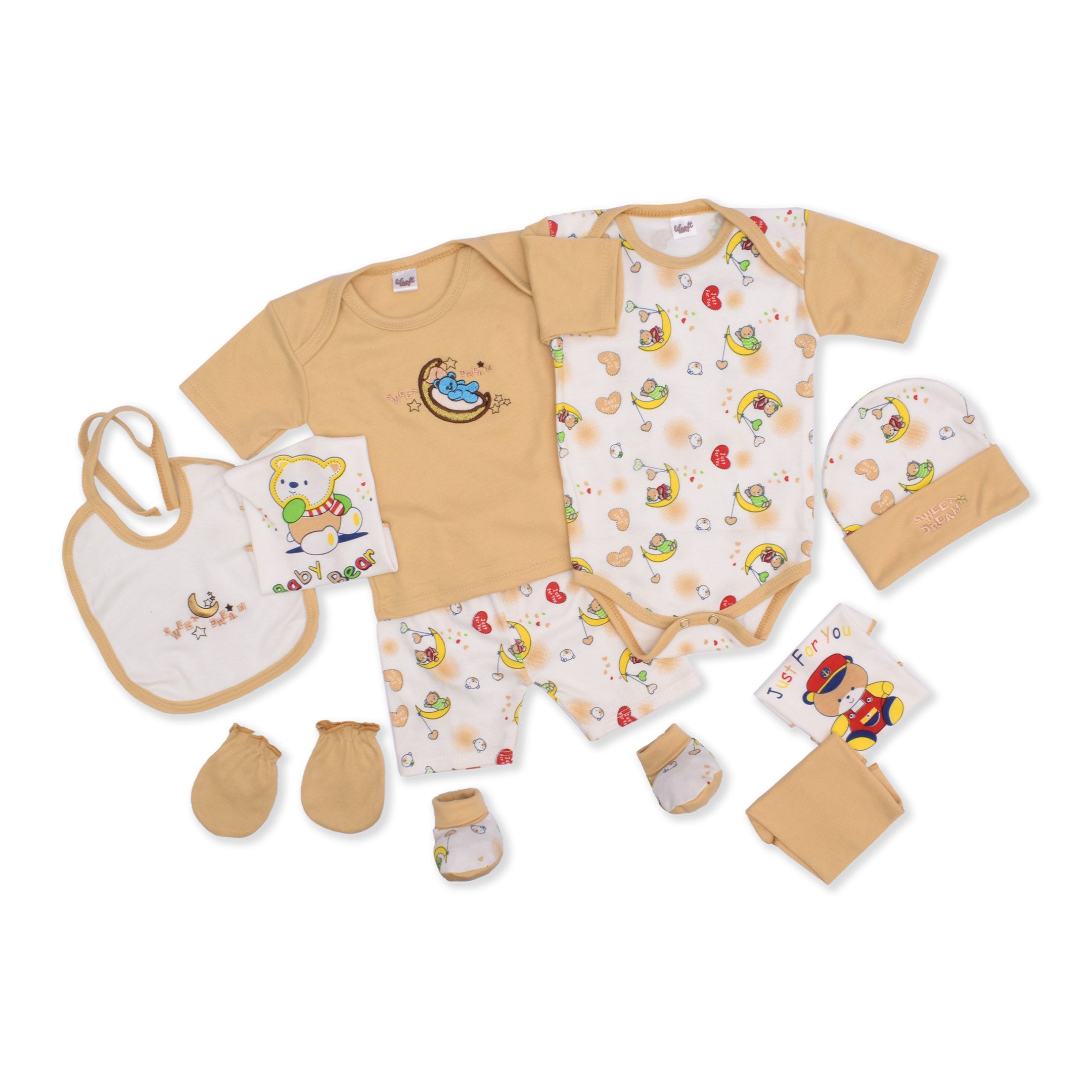 Little One Baby Gift Set (10 Pcs) Bear Beige (0-3 Months) – Baby