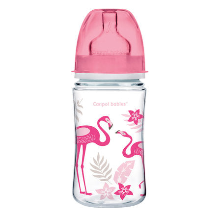 Canpol Babies Easystart Wide Neck Pp Bottle 240 Ml Jungle Coral Pink