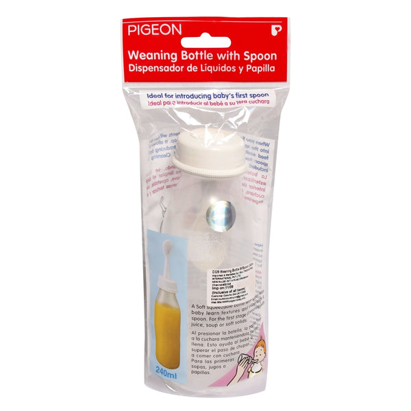 PIGEON WEANING BOTTLE WITH SPOON 240ML