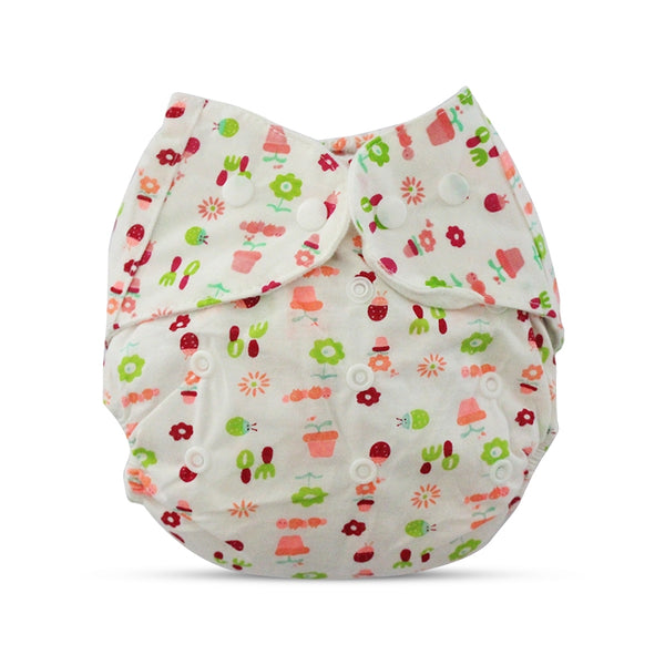 Baby Reusable Nappy Printed Flowers - Sunshine