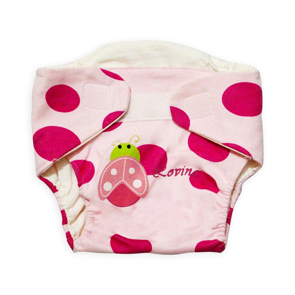 Adjustable Baby Reuseable Nappy Red Dots Bug - Sunshine