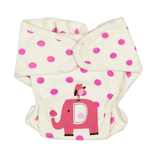 Adjustable Baby Reuseable Nappy Elephant Pink - Sunshine
