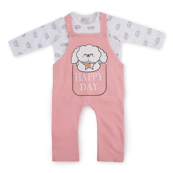 Baby Dungaree Happy Day Pink - Sunshine