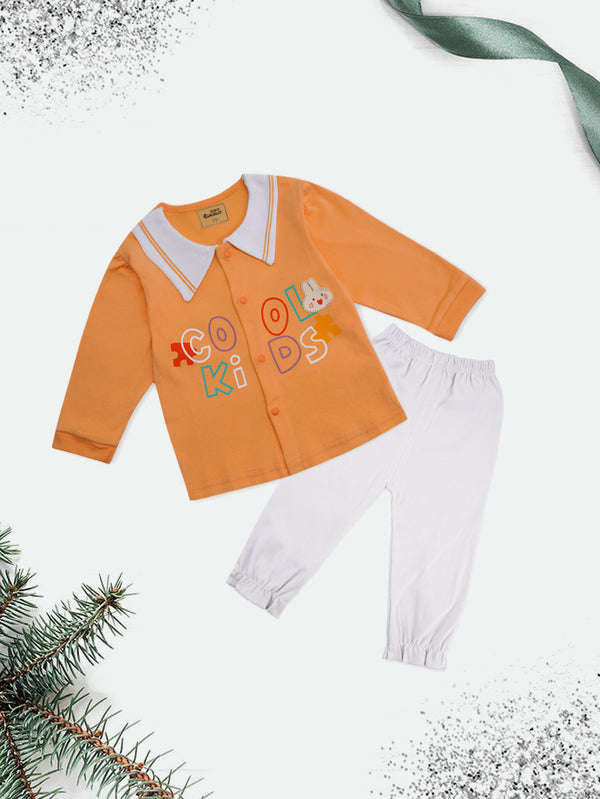 Baby Night Suit Set Cool Orange - Sunshine