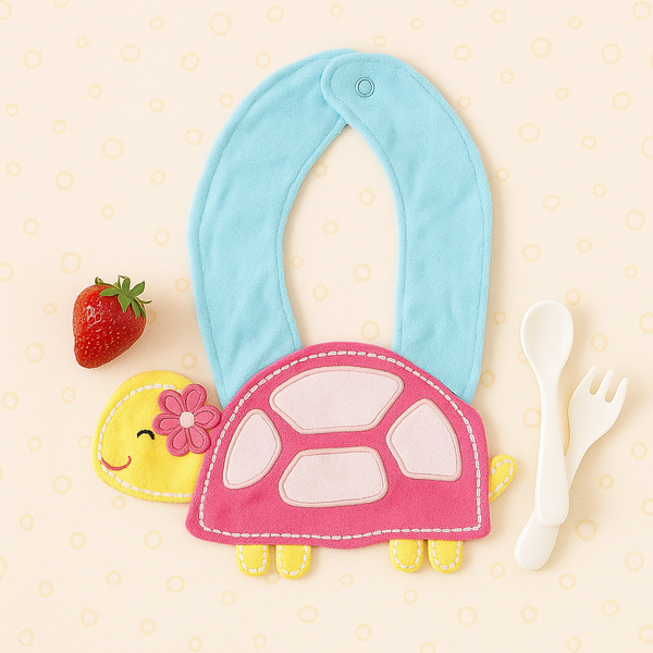 Baby Character Bib Turtle - Sunshine