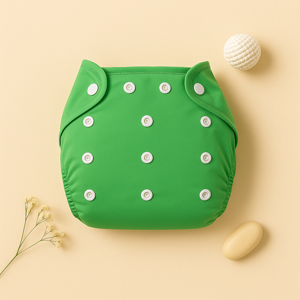 Reusable Baby Nappies Green - Sunshine