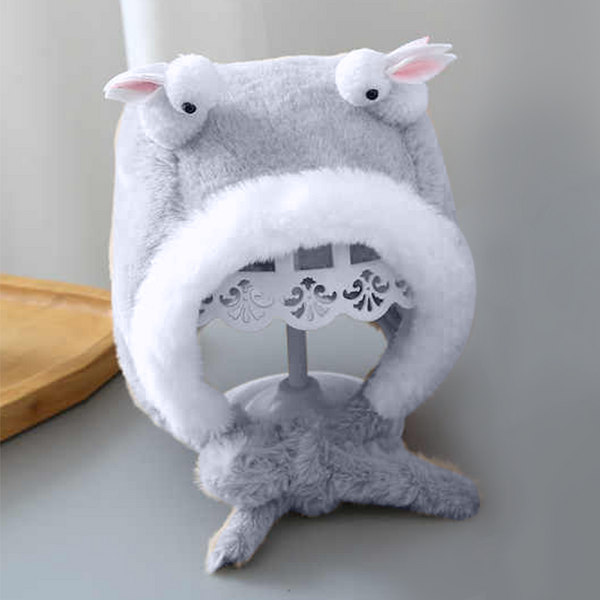 Baby Soft Woolen Cap Rabbit Grey - Sunshine