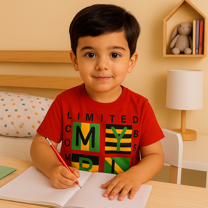 FINERY KIDS COTTON T SHIRT COOL BOYS RED 11-12Y