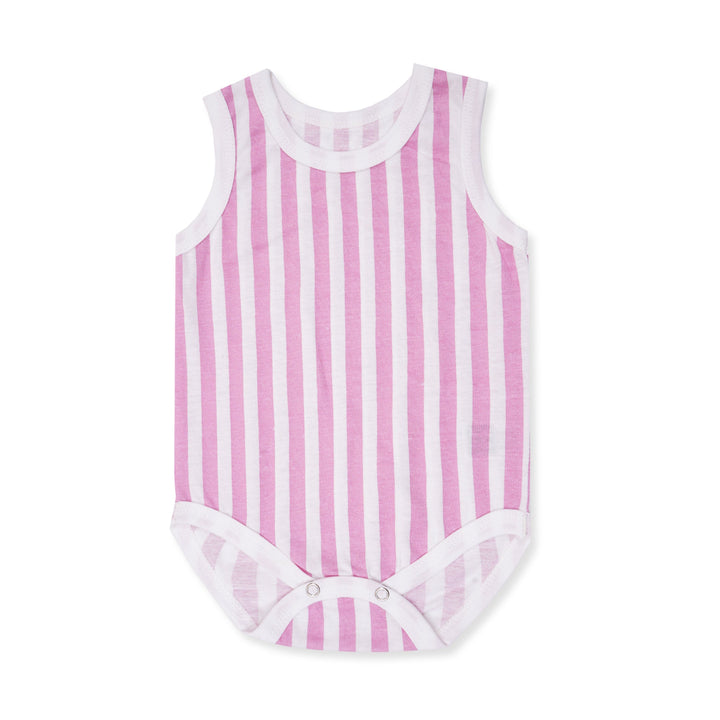 MINI CHARM KIDS BODY SUIT SLEEVELESS PACK OF 3 COW PINK  2-3Y