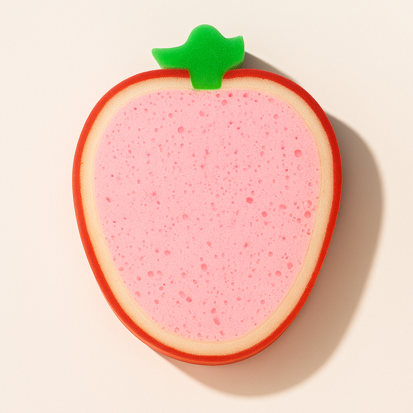 Baby Bath Sponge Fruit Peach Red - Sunshine