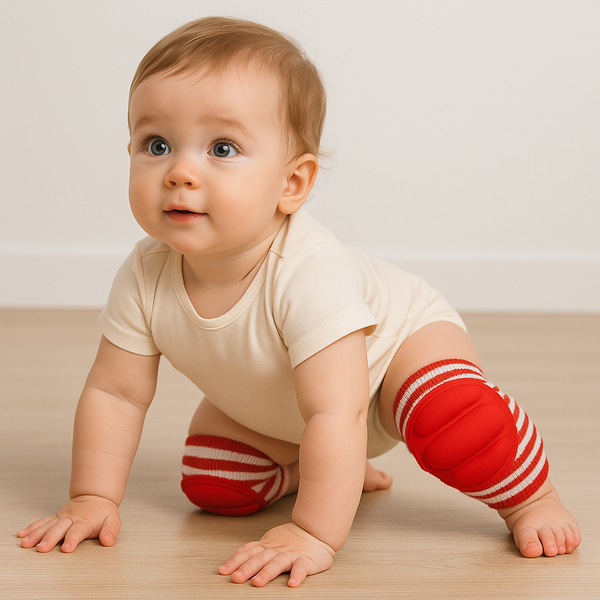 Baby Knee Pads Stripes Red - Sunshine