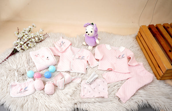 LITTLE SPARKS NEWBORN GIFT SET WITH STUFFED TOY PINK