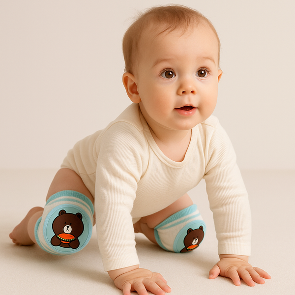 Baby Knee Pads Teddy Bear Blue - Sunshine