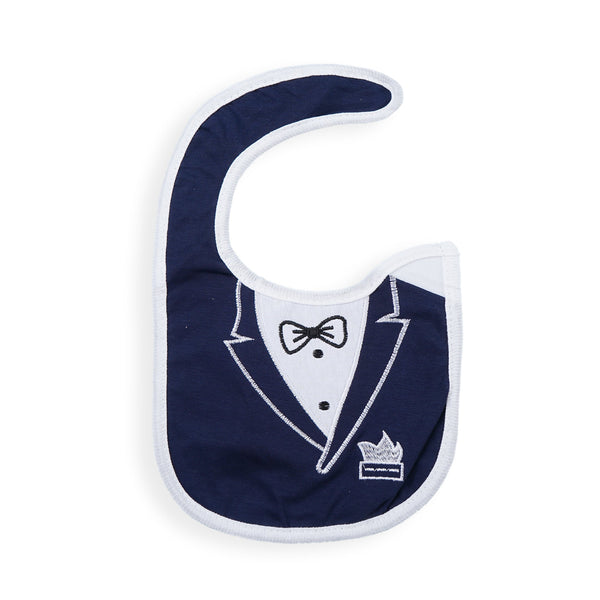 SUNSHINE BABY BIBS BOW NAVY BLUE