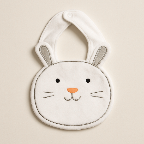 SUNSHINE BABY BIB RABBIT WHITE