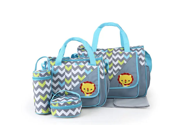 5 PCS Diaper Bag Blue Lion - Sunshine