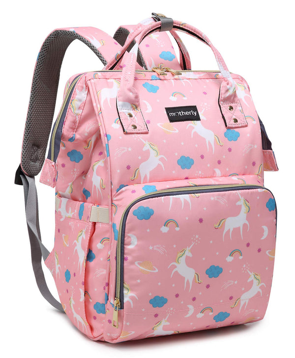 Baby Diaper Bag (Waterproof) Unicorn Pink - Sunshine