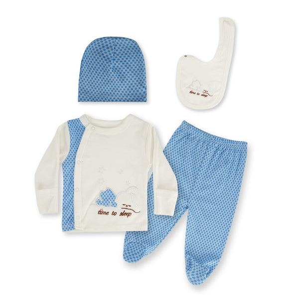 Little Star Newborn Baby 4Pcs Gift Set Sleep Blue