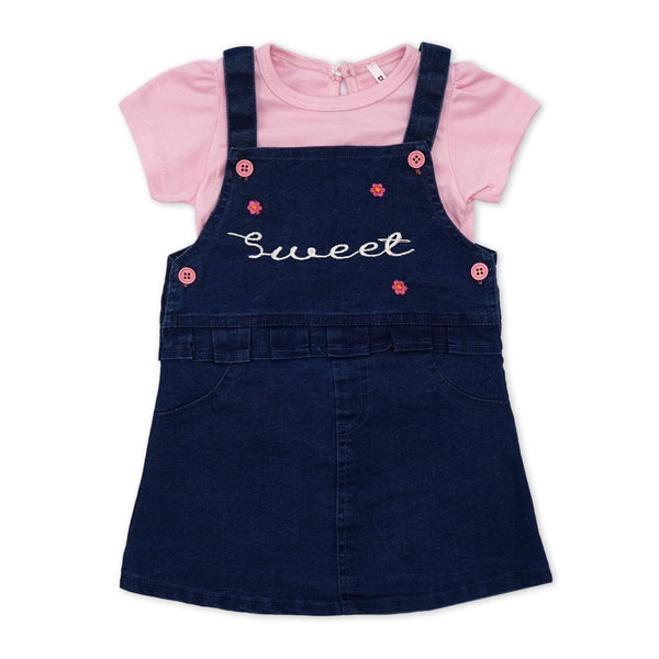 LITTLE STAR GIRLS DUNGAREE SWEET NO.13 PINK 3 Y