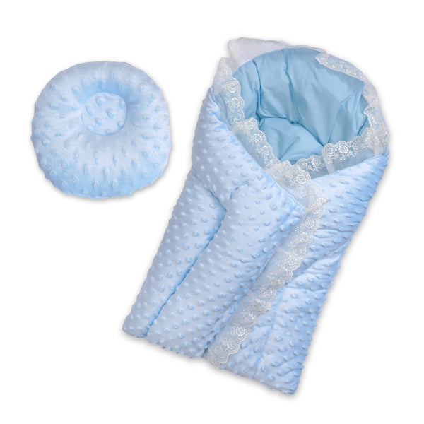Little Star Baby 2Pcs Foldable Carry Nest & Pillow Set Blue
