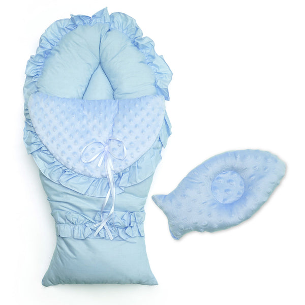 Little Star Baby Fish Carry Nest & Pillow Set Blue