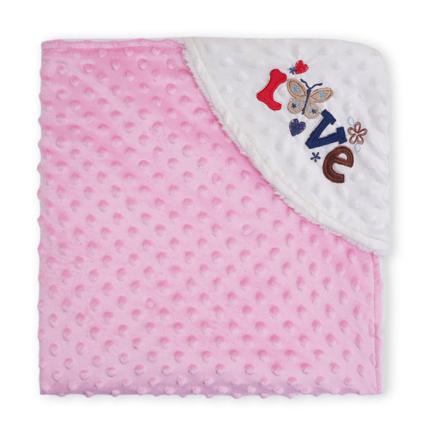 Little Star Baby Poppy Seed Fleece Wrapping Sheet Pink