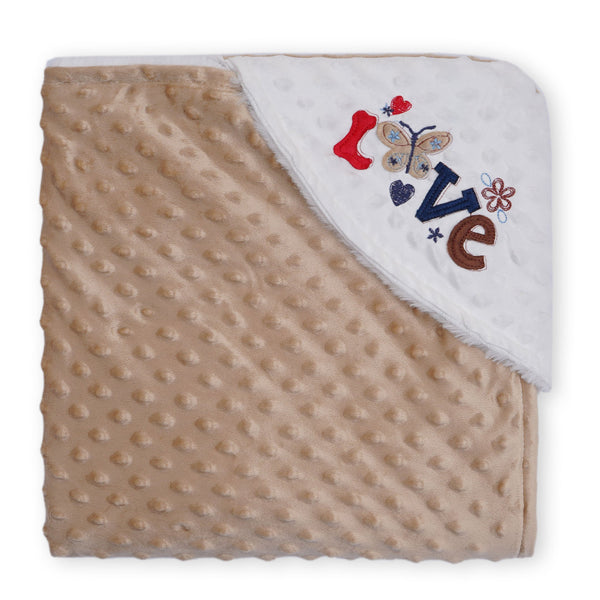 Little Star Baby Poppy Seed Fleece Wrapping Sheet Brown