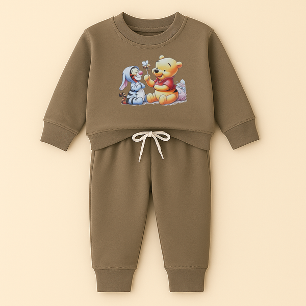 OOLAA BABY WINTER  PAJAMA SET POOH DARK BEIGE 18-24M