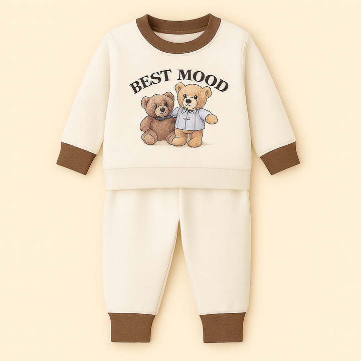 OOLAA BABY WINTER  PAJAMA SET BEAR OFFWHITE 18-24M