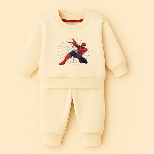 OOLAA BABY WINTER  PAJAMA SET SPIDERMAN LIGHT YELLOW 18-24M