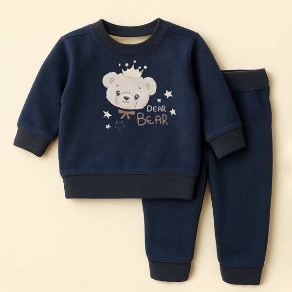 OOLAA BABY WINTER   PAJAMA SET BEAR NAVY BLUE 18-24M